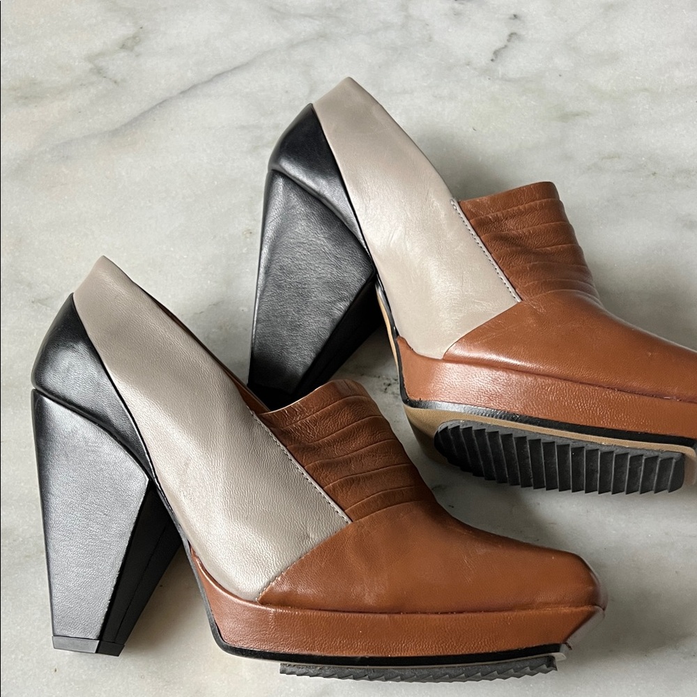 John Fluevog Women's Heels - Brown, Black, and Grey